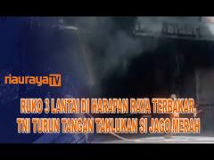 TOKO BAN PEKANBARU LUDES TERBAKAR, API DIDUGA BERASAL DARI MOBIL PICK UP